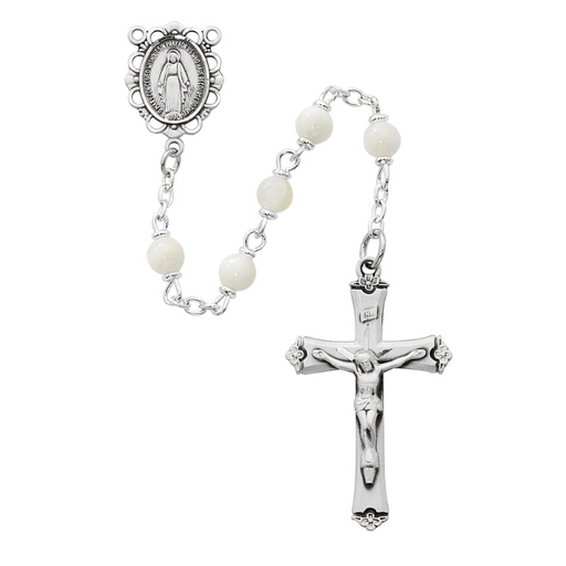 Genuine Mother of Pearl Filigree Miraculous Medal Rosary Rosary Catholic Gifts Catholic Presents Rosary Gifts
