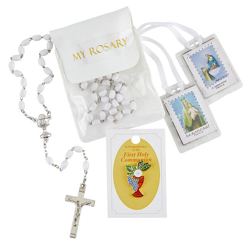 Girl First Communion Rosary Kit - 6 Pieces Per Package