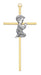 Gold Cross with Antique Silver Boy Center Crucifix Crucifix Symbolism Catholic Crucifix items