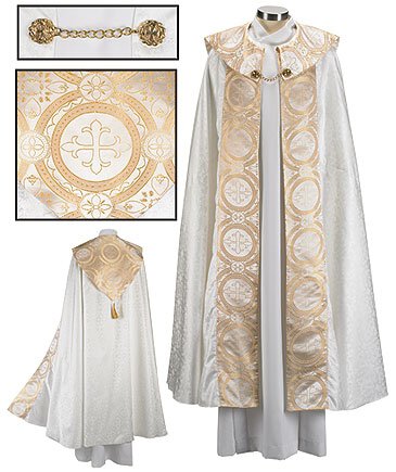 Gold Medallion Jacquard Cope with Inner Stole