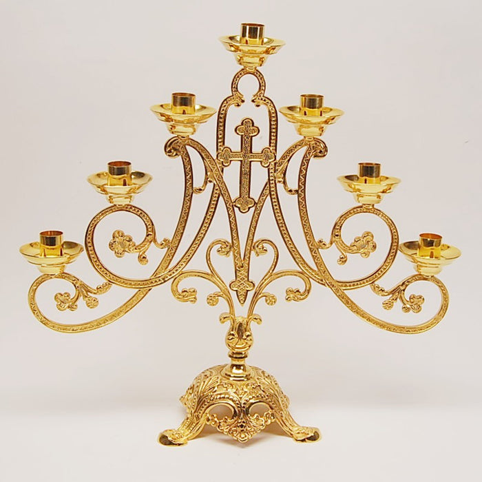 Gold Plated Ave Maria Seven-Light Candelabra