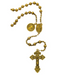 Gold Plated Battle Rosary with St. Benedict Medal