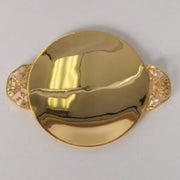 Gold Plated Church Service Communion Paten with Handles