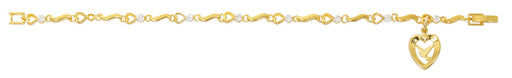 Gold Plated Heart and Crystal Holy Spirit Bracelet