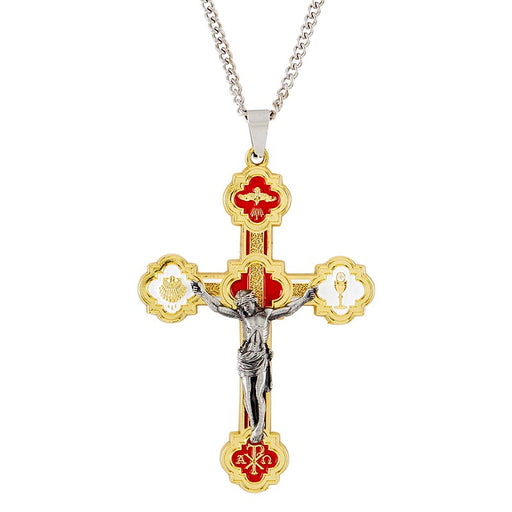 Gold Tone RCIA Pectoral Cross with 24" Chain