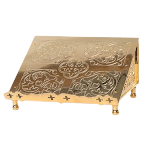 Gold Plated Classical Design Missal Sacramentary Stand Traditional design Gold Plated Missal / Bible stand.