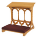 Gothic Padded Kneeler- Medium Oak Stain