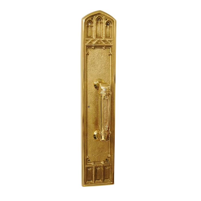 Gothic Style Church Door Hardware Decorative Church Door hardware in solid brass. church push plate door design vintage door push plates