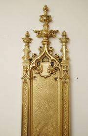 Gothic Wall Hung Solid Brass Holy Water Font