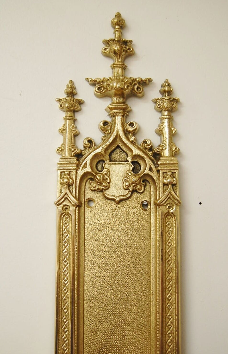 Gothic Wall Hung Solid Brass Holy Water Font