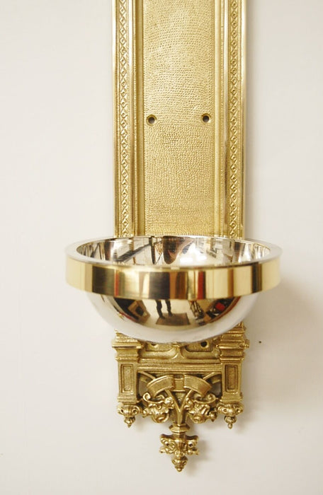 Gothic Wall Hung Solid Brass Holy Water Font — Agapao Store