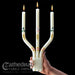 Greek Triple Candles - 51% Beeswax - Ornamented