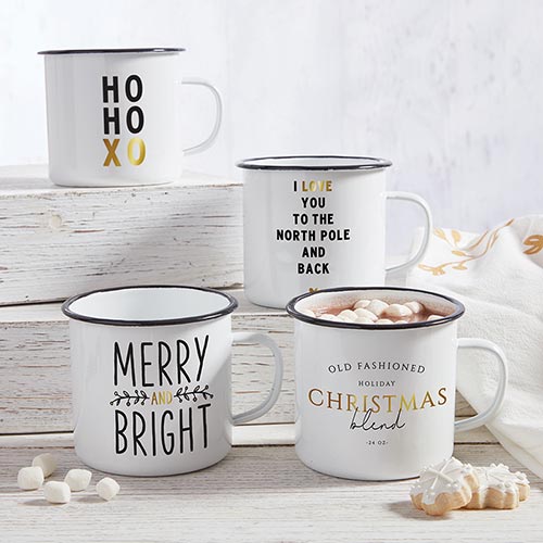 HO HO XO -  Holiday Enamel Mug