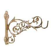 Hanging Sanctuary Lamp Wall Bracket Polished Brass and Lacquered Wall Mounted Sanctuary Lamp Bracket. Medium Size Wall Bracket w/ Hook to hang Sanctuary Lamp or Censer