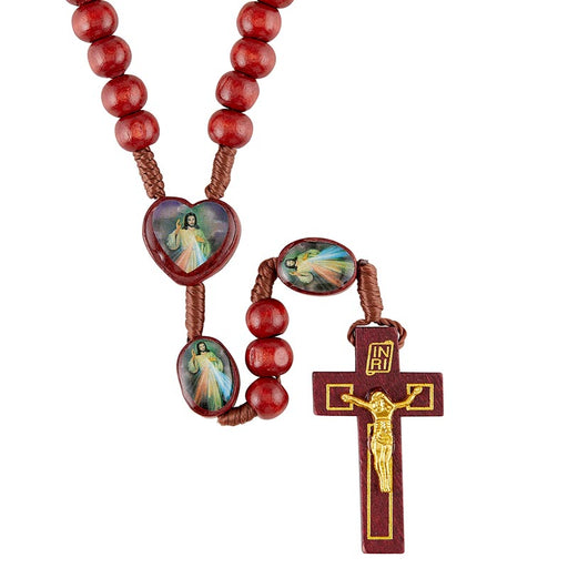 Heart Shaped Divine Mercy Rosary - 6 Pieces Per Package