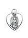 Heart Shaped Sterling Silver Miraculous Medal w/ 13" Gold Plated Chain Catholic Gifts Catholic Presents Gifts for all occasion