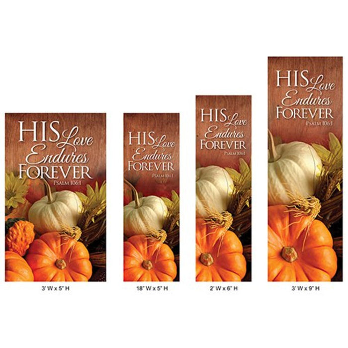 His Love Endures Forever Banners - Harvest Series