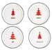 Holiday Appetizer Plates with Joy, Falala, Merry, Jingle Designs