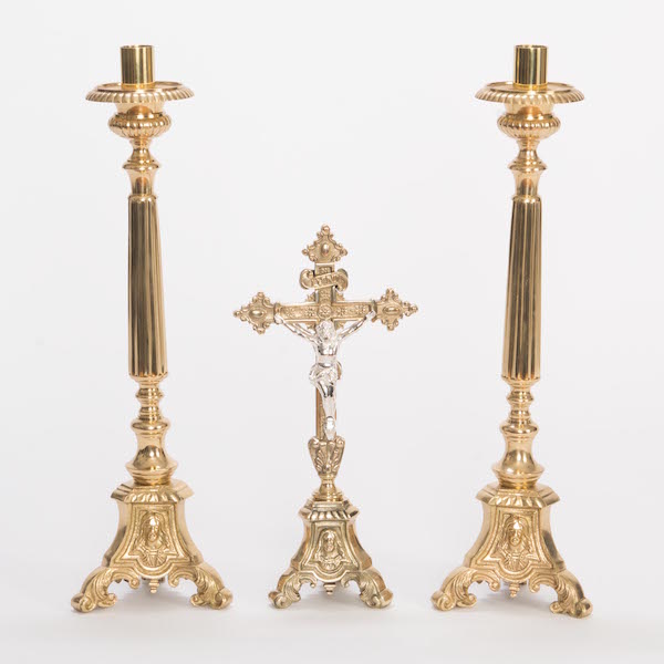 Holy Family Brass Candlestick