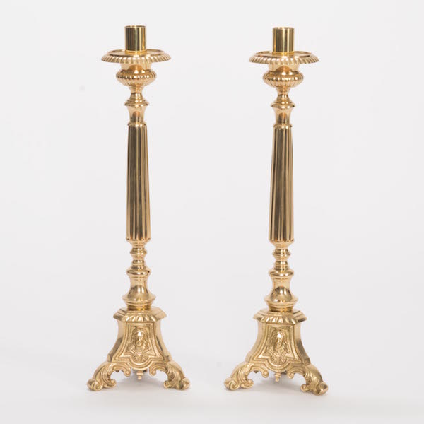 Candle Stand / Stick Set (Pair) Full brass - The Holy Cart