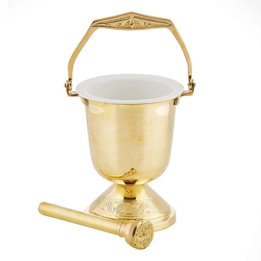 Holy Water Pot and Sprinkler Set - Cathedral Series