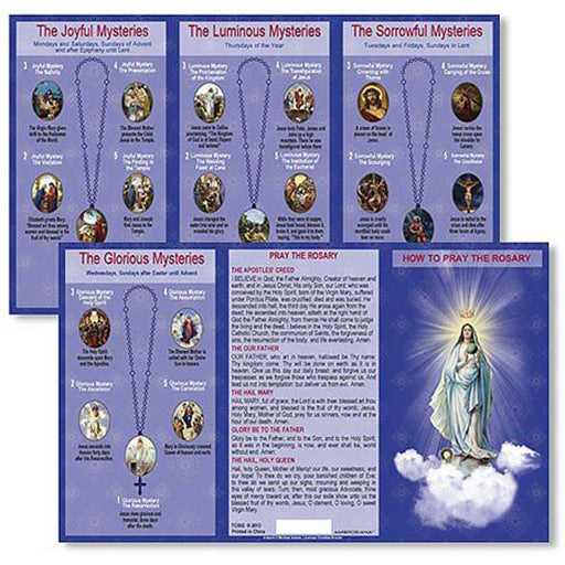 How to Pray the Rosary Pocket Card - 24 Pieces Per Package