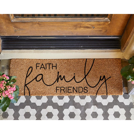 Inspirational Coir Doormats - Faith Family Friends