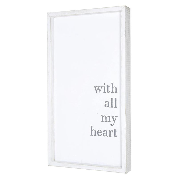 Word Board Wall Decoration - With All My Heart