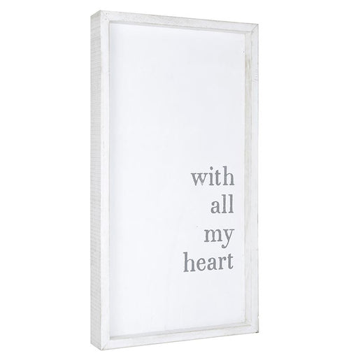 Word Board Wall Decoration - With All My Heart