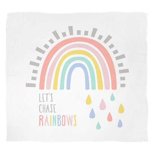 Let's Chase Rainbows Swaddle Blanket