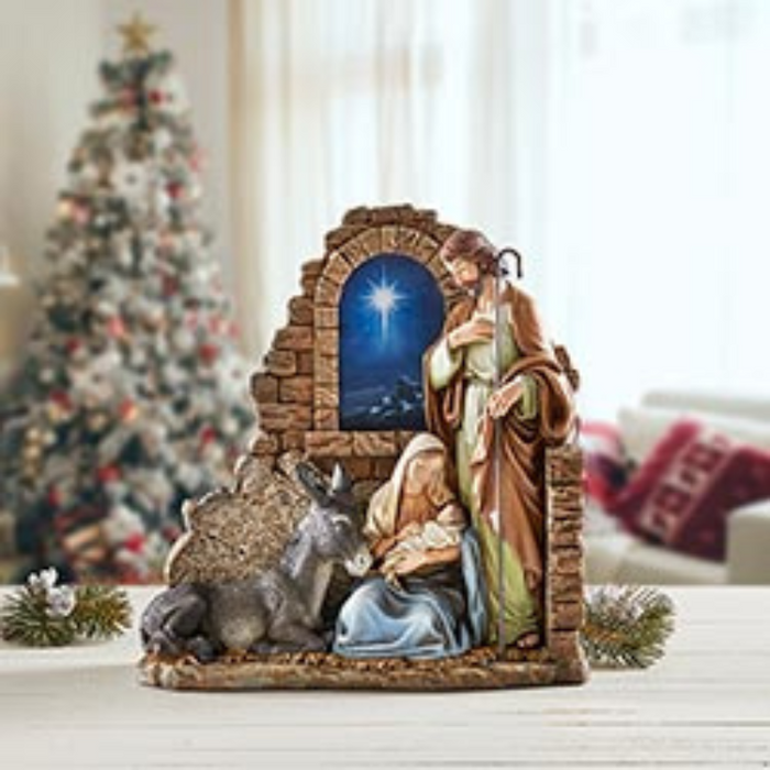 Bethlehem Star Nativity Statue
