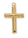 Cross in Gold Over Sterling Silver with 18" Gold Plated Chain