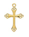 Cross in Gold Over Sterling Silver with 18 inch Gold Plated Chain