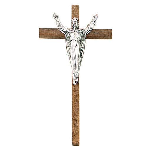 10" Dark Oak Risen Christ Crucifix