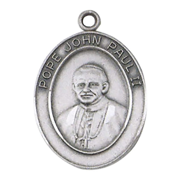 Pope John Paul II Pewter Medal with 28" L Cord