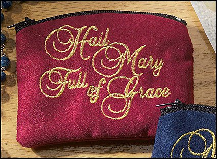 Hail Mary Cloth Rosary Case