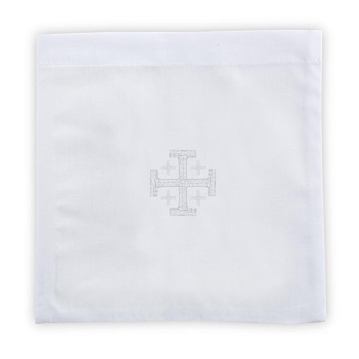 Jerusalem Cross Cotton Chalice Pall with Insert - 4 Pieces Per Package