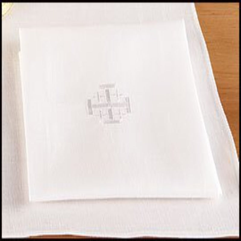 Jerusalem Cross Linen Lavabo Towel - 4 Pieces Per Package