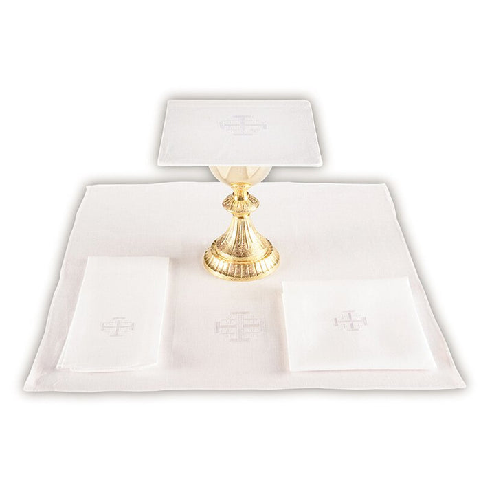 Jerusalem Cross Chalice Pall with Insert - 4 Pieces Per Package
