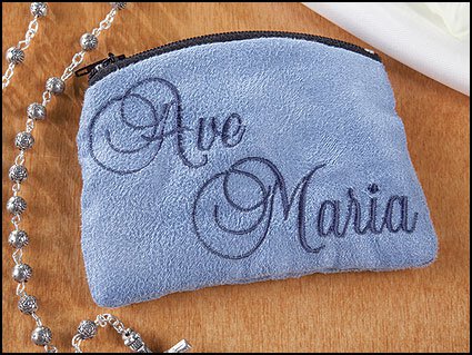 Ave Maria Cloth Rosary Case