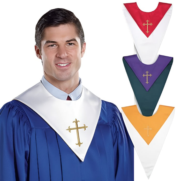 Reversible Choir Stole with Cross