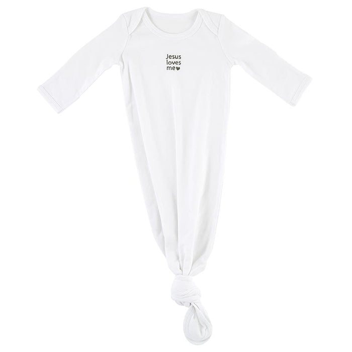 Knotted Baby Gown - Jesus Loves Me