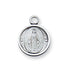 Miraculous Medal Sterling Silver with 13" Rhodium Plated Chain