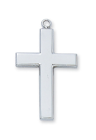 Cross in Sterling Silver w/ 20" Rhodium Plated Chain