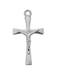 Sterling Silver Necklace with Crucifix Pendant and 18” Chain and Red Velour Gift Box