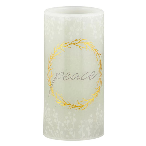 LED Candle Holiday Greetings - Peace