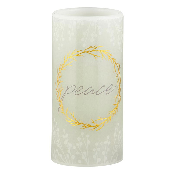 LED Candle Holiday Greetings - Peace