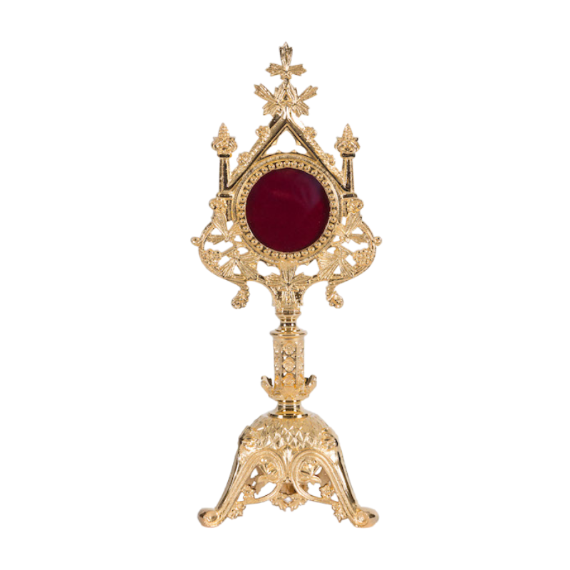 Large French Style Reliquary Large 2 3/4"opening French style reliquary Gold Plated Large French Style Reliquary
