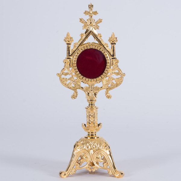 Large French Style Reliquary Large 2 3/4"opening French style reliquary Gold Plated Large French Style Reliquary