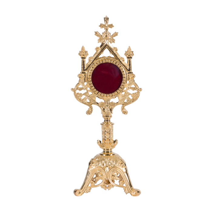 Large French Style Reliquary Large 2 3/4"opening French style reliquary Gold Plated Large French Style Reliquary